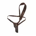 Lederen borst rig pistool holster met munitiehouder schouderriem