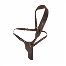 Lederen borst rig pistool holster met munitiehouder schouderriem